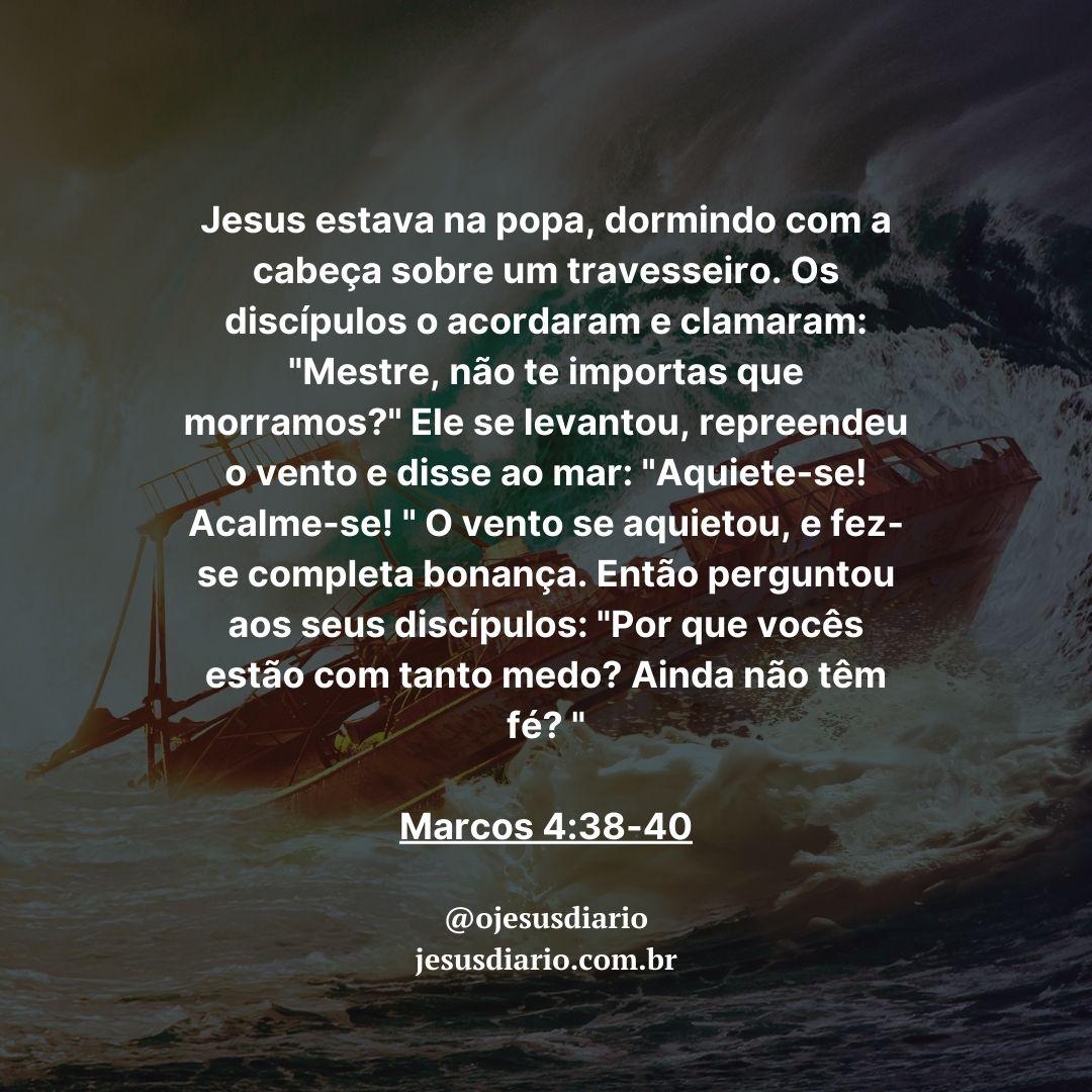 Calma ! Pode até não parecer,mas Deus está no controle da situação